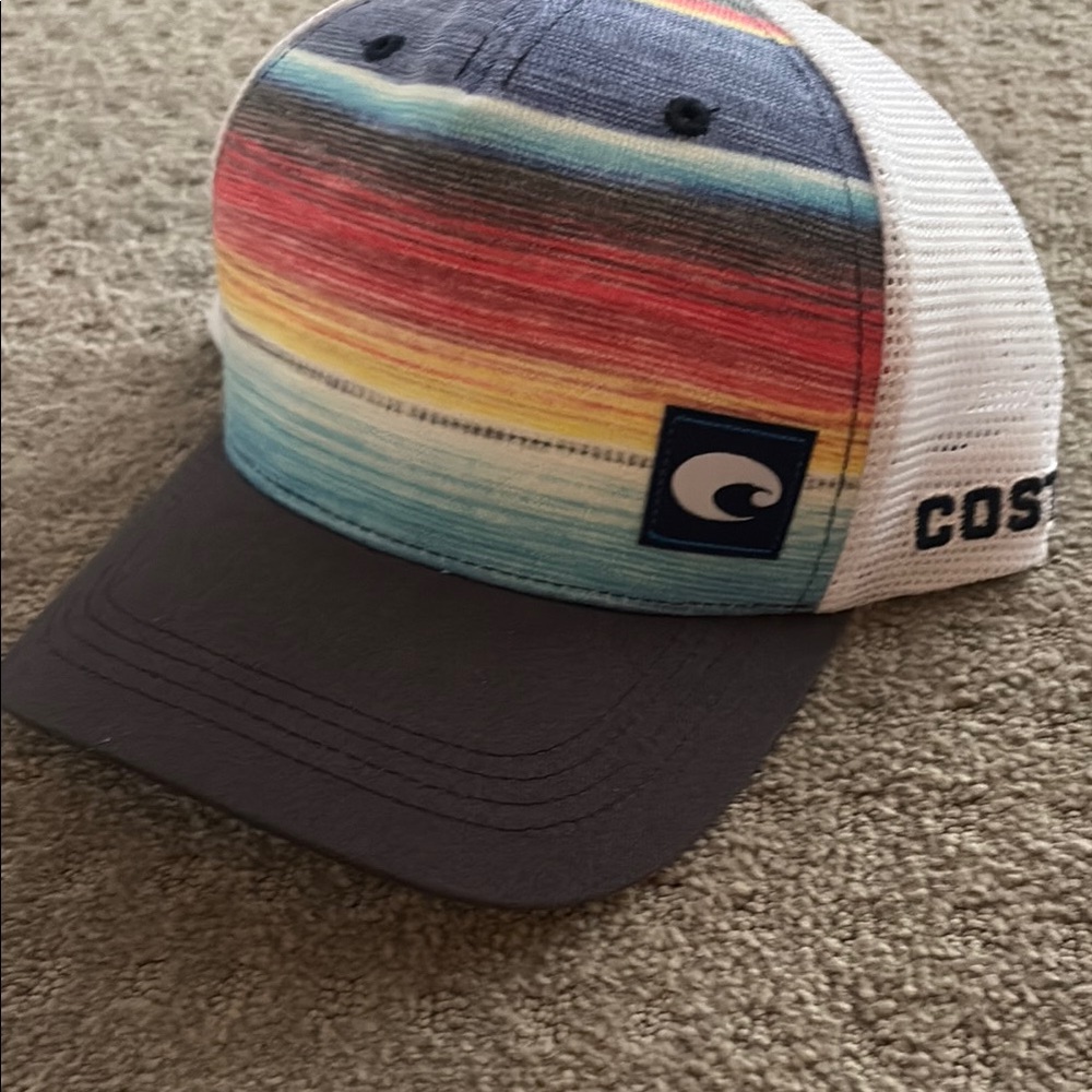 Costa Red and Yellow Trucker Hat Gradient Design